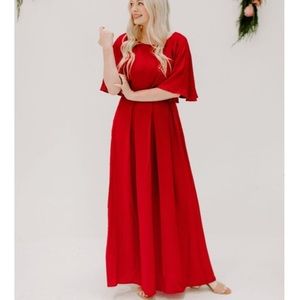 ashley lemieux/ red cape maxi NWT